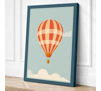 Hot Air Balloon at Dawn Canvas Wall Art Print 18x12 Inch
