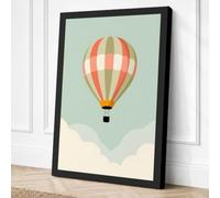 Hot Air Balloon at Dawn Canvas Wall Art Print 24x16 Inch