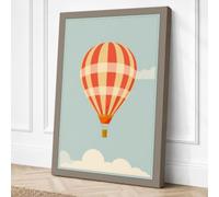 Hot Air Balloon at Dawn Canvas Wall Art Print 36x24 Inch