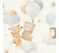 Hot Air Balloon Blue Non-Woven Wallpaper Rasch 302127