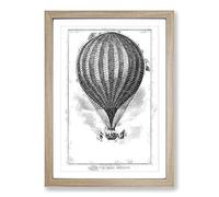 Hot Air Balloon by John Wise Framed Print | A2 Oak Framed Wall Art | Ready to Hang | Modern Nature Picture | Living Room Bedroom Lounge Office