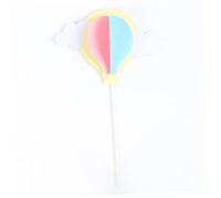 Hot Air Balloon Cake Toppers 6Pcs Paper Birthday Cupcake Picks