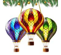 Hot Air Balloon Christmas Decorations, Waterproof Christmas Acrylic Ornament, Home Decorations for Room Yard Garden Offices Children Teens Kids Birthday Thanksgiving Farm Seasonal