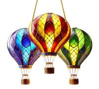 Hot Air Balloon Decor - Christmas Hot Air Balloon Decoration | Acrylic Balloons Ornament - Holiday Party Supplies For Farm Room Yard Garden Night Teens Thanksgiving Children - Flaming Effect