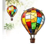 Hot Air Balloon Decorative Hanging Ornaments 2D Flat Acrylic Colorful Hot Air Balloon Window Hanging Decor for Christmas Tree Window 1PC