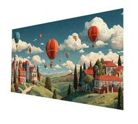 Hot Air Balloon Diamond Art Kits Adults City Diamond Painting, 5D DIY Crystal Art Kits for Adults, Full Drill Painting by Numbers 16x32Inch, Rhinestone Cross Stitch Embroidery Crafts, Gifts model-1459