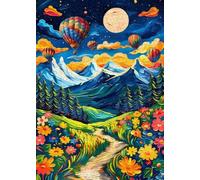 Hot Air Balloon Flower Jigsaw Puzzles for Adults 1500 Pieces Educational Toys Challenging Game 1500 Piece Puzzles for Adults for The Whole for Women Gifts for Men