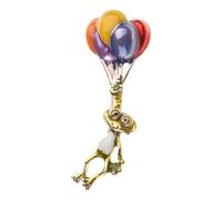 Hot Air Balloon Frog Brooch Pin Charming Addition Brooch Enamel Pin Frog Brooch Pin Unique Cardigan Accessories