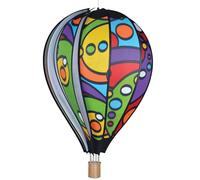 Hot Air Balloon Hanging Garden Spinner 26" - Vibrant Rainbow Orbit Design, Weather-Resistant Outdoor Decor, Durable & Lightweight for Patios, Yards, and Gardens - Eye-Catching Wind Spinner