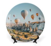 Hot Air Balloon in The Sky Bone China Decorative Plate Ceramic Plates