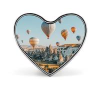 Hot Air Balloon in The Sky Heart Badge Funny Lapel Pins Personalized Button Brooch Pin for Clothing Bag Accessories