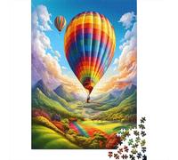 Hot Air Balloon Jigsaw Puzzles Colorful Landscape Art Challenge Toy Educational Games Home Decoration for Adults& Teenager Age 14 Years Up 38x26cm/1000pcs