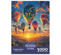 Hot Air Balloon Jigsaw Puzzles for Adult Challenging Puzzle Games The Impossible Challenge 1000 Piece Difficult Hard Jigsaw Puzzles for Man And Woman with Letters on Back 38x26cm/1000pcs