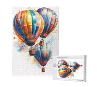 Hot Air Balloon Jigsaw Puzzles for Adults 1500,Landscape Puzzles for Adults Wooden,Funny/Difficult/Impossible/Challenging Decompression Games,As a Birthday for Women and Men M-1660