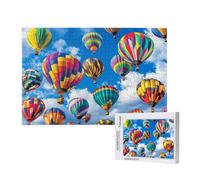 Hot Air Balloon Jigsaw Puzzles for Adults 500 Landscape Puzzles for Adults Wooden,Funny/Difficult/Impossible/Challenging Decompression Games,As a Birthday for Women and Men ML-856