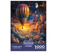 Hot Air Balloon Jigsaw Puzzles Puzzle for Adults Kids. 1000 Pieces Whimsical Challenge Toy Educational Games Home Decoration for Educational Games Gifts 38x26cm/1000pcs