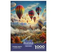 Hot Air Balloon Jigsaw Puzzles Puzzles for Adults Kids. 1000 Piece Whimsical Challenge Toy Educational Game Home Decoration for Adults& Kids Age 14 Years Up 70x50cm/1000pcs