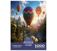 Hot Air Balloon Jigsaw Puzzles Puzzles for Adults Kids. 1000 Pieces Impossible Challenge Toy Educational Games Home Decoration for Adults& Kids Age 14 Years Up 38x26cm/1000pcs