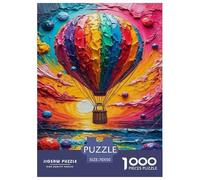 Hot Air Balloon Jigsaw Puzzles Puzzles for Adults Kids. 1000 Pieces Interesting Great Gifts Challenge Toy Educational Games Home Decoration for Educational Games Gifts 70x50cm/1000pcs