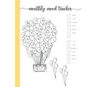 Hot Air Balloon Mood Tracker: Monthly Mood Tracker Coloring Book To Help You Visualize Your Mental Health