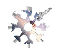 Hot Air Balloon Over The Sea 19-in-1 Snowflake Multi Tool, Stainless Steel Metal Snowflake Multitool with Keychain, Compact & Portable Tools for Outdoor Camping Survival Daily Use Gift for Men