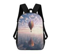 Hot Air Balloon Over The Sea Travel Backpack Laptop Backpack 17 Inch