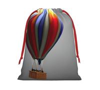 Hot Air Balloon Print Comfort Drawstring Gift Convenient Bags Reusable Holiday Party Daily Organization