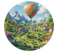 Hot Air Balloon Puzzle 1000 Pieces Jigsaw Rotundity Jigsaws Adults Kids Puzzles Brainteasing Impossible Challenging Puzzling Fun 1000pcs (67.5x67.5cm)