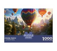 Hot Air Balloon 。 Puzzles for Adults 1000 Piece 。 Puzzles for Adult,。Puzzle 1000 Pieces for Adults Challenging Puzzle Games，Global Journey-38x26cm/1000pcs