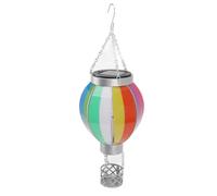 Hot Air Balloon Solar Lantern Blue Flickering Flame Glass Solar Lanterns Outdoor Flickering Flame Solar Lights for Lawn Patio Porch Garden Yard Decor