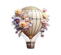 Hot Air Balloon Solar Lantern - Colorful Acrylic Sun Catcher, Hanging Decor for Outdoor Garden, Patio, Home, Cafe & Wedding, Bird-Friendly Design