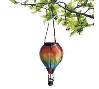 Hot Air Balloon Solar Lantern, Hanging Solar Garden Lantern Flickering Flame, Outdoor Light Ornaments for Patio Yard Garden Camping Traveling