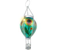 Hot Air Balloon Solar Light Lantern with Flickering Flame - Flame Effect Solar Garden Ornaments Outdoor, LED ing Flickering Flame Lights,Metal Solar Flickering Light for Tree, Yard, Garden