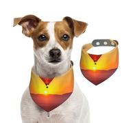 Hot Air Balloon Sunset Dog Bandanas,Summer Bandanas for Dogs Washable Adjustable Dog Triangle Scarf Bibs Cute Pet Bibs for Medium Large Dogs Puppy and Cats Medium