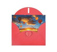 Hot Air Balloon Sunset Print Blank Cards and Envelopes 5" x 6" for Wedding Birthday Invitations and All Occasions