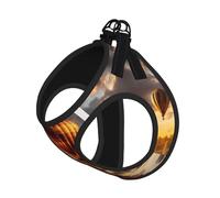 Hot Air Balloon Sunset Print Pet Leash Vest Soft Adjustable Step in Puppy Vest Outdoor Walking with Leash