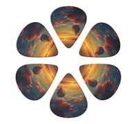 Hot Air Balloon Sunset Printed Guitar Picks Plectrum,Guitar accessories,6pcs 0.46mm