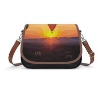 Hot Air Balloon Sunset Shoulder Bag for Women, Handbag with Adjustable Strap & Inner Pocket, Crossbody Bag for Daily Commute Travel