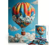 Hot Air Balloon Teenagers 1000 Piece Jigsaw Puzzle Recreational Game Clean Joint Pattern Assemble Home Display (50x75cm)
