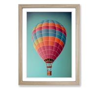 Hot Air Balloon Traditional Vol.3 Framed Print | A2 Oak Framed Wall Art | Ready to Hang | Classic Nature Picture | Living Room Bedroom Lounge Office