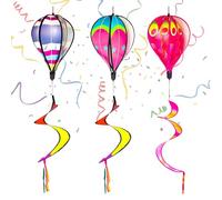 Hot Air Balloon Wind Spinners - Colorful Wind Spinner 3x | Rainbow Wind Spinners Hanging Garden Spinner Twinkle Pinweels | Garden Decorations For Lawn Patio Seasonal Decor D