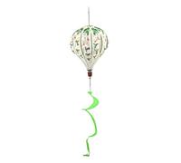 Hot Air Balloon Windmill Rotating Garden Yard Ornament Ornament with Resilient Polyester PP Material Suitable for Birthdays Porch Decoration, Beige Bird