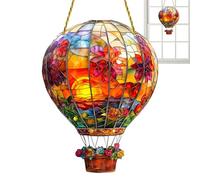 Hot Air Balloon Window Decorations - Acrylic Coloured Hanging Wall Art for Indoor and Outdoor Use | Lightweight Decoration Field for Home Windows, Balcony, Living Room, Children's Room, Nursery and