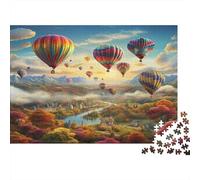Hot Air Balloon Year in Pictures 1000 Piece with Matte Finish Jig Saws As Difficult Puzzles for Tabletop Games And Digital Detox Gifts 70x50cm/1000pcs