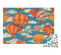 Hot Air Balloons 1000 Piece Jigsaw Puzzle As Interlocking Puzzles Personalised Jigsaws for Anxiety Relief Games during Family Puzzle Night 38x26cm/1000pcs
