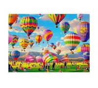 Hot Air Balloons 1000 Pieces Mini Jigsaw Puzzle for Adults | 38x26cm Cardboard, Living Room Decor, Durable Structure, Birthday Gift, Mind Relaxation