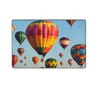 Hot Air Balloons Area Rug Short Plush Ultra Soft Modern Throw Rugs Non Slip Washable Floor Mats Indoor Floor Stain Resistant Carpets for Living Room Bedroom Office Dorm Home Decor 4x6 Ft