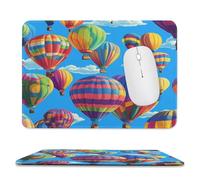 Hot Air Balloons Colorful Non-Slip Mouse Pads Rubber Base Mouse Mat for Desktop Home Office 7.9"x9.4"