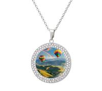 Hot-Air Balloons Diamond Necklace Cute Pendant Necklace | Jewelry Gifts