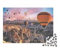 Hot Air Balloons Flight 1000 Piece Jigsaw Puzzles for Adults Featuring Artistic Design Centenary Jigsaws As Dementia Friendly Activities for Concentration Games 70x50cm/1000pcs